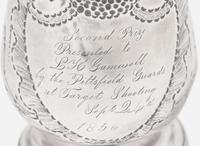 A collection of six coin silver presentation cups, Hezekiah S. Sprague (1800-1886), Newark, OH, Zalmon Stone Bostwick (1811- before 1865), New York, NY, William Adams, New York, NY, Bigelow Bros. & Kennard, Boston, MA, and others, circa 1830-1850s