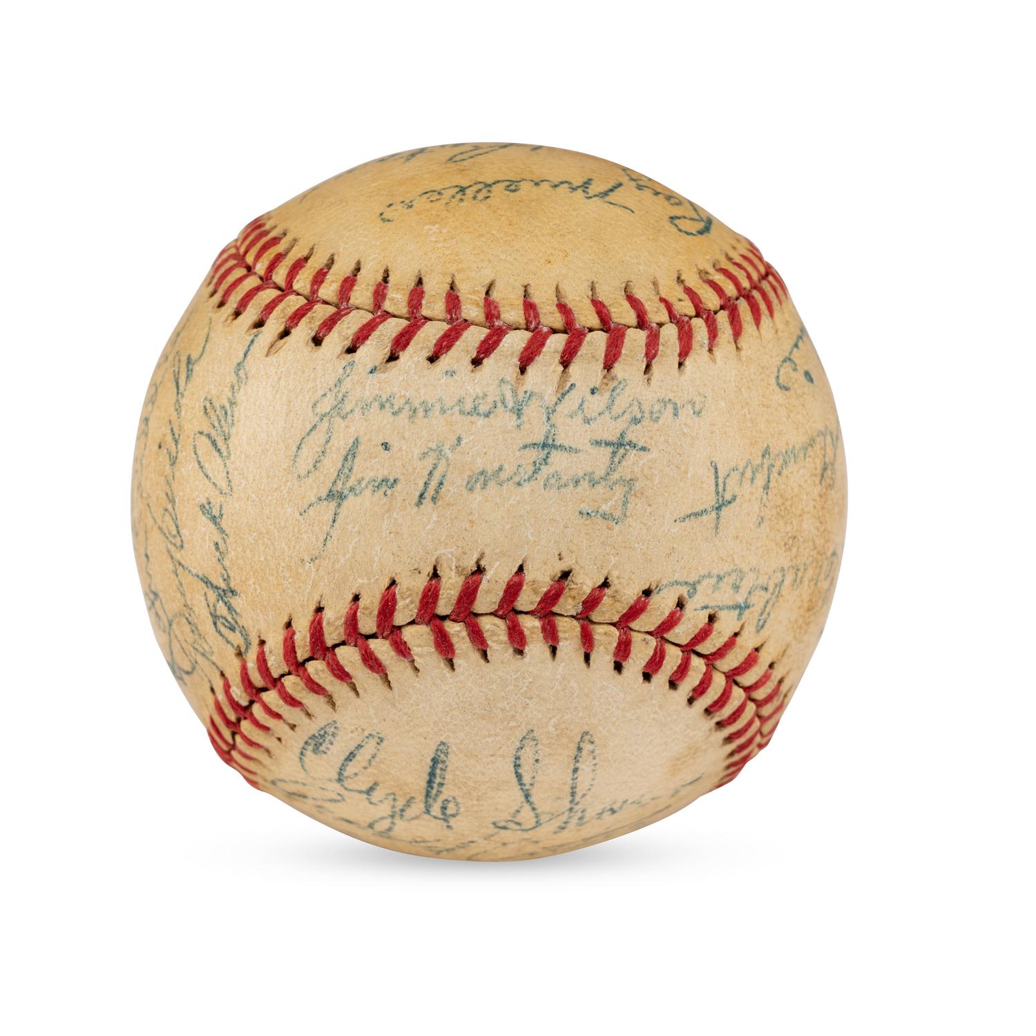 A 1944 Cincinnati Reds Team Signed Autograph Baseball
