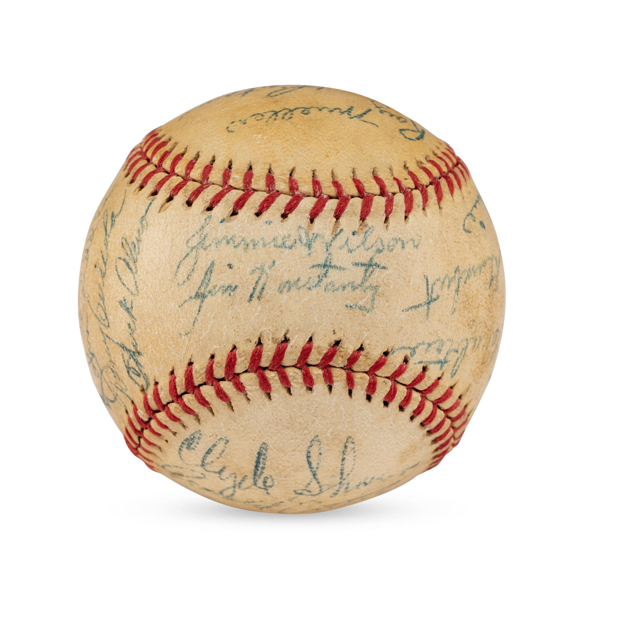 A 1944 Cincinnati Reds Team Signed Autograph Baseball