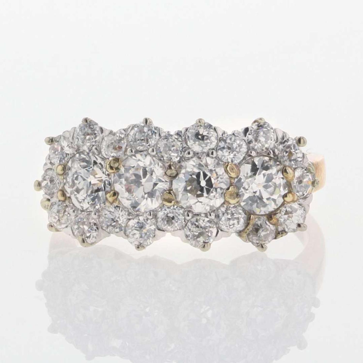 A 14K Gold Antique Diamond Ring