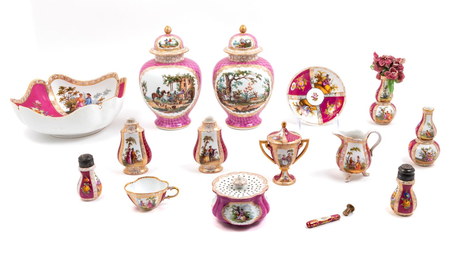 A Group of Meissen and Other German Porcelain Articles