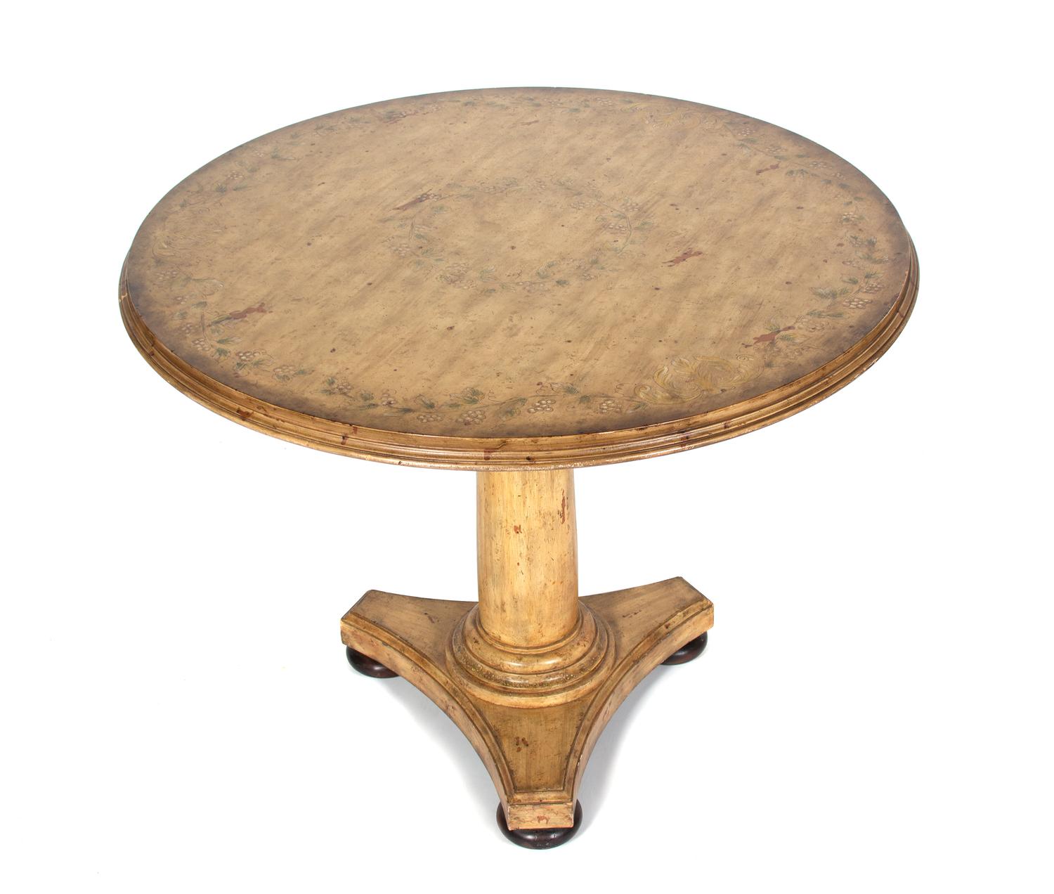 A Maitland-Smith Provincial Style Painted Breakfast Table — 20TH CENTURY