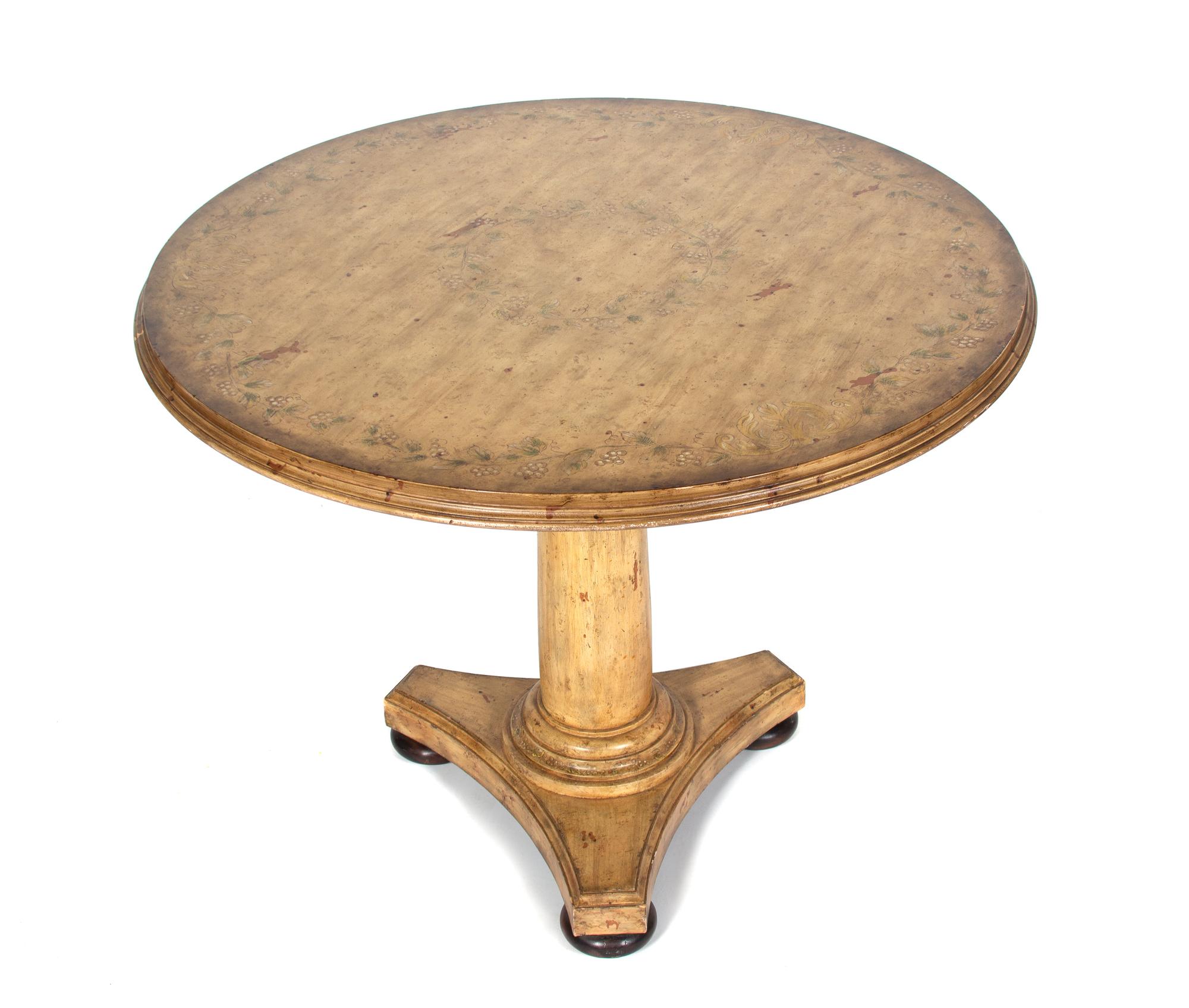 A Maitland-Smith Provincial Style Painted Breakfast Table — 20TH CENTURY