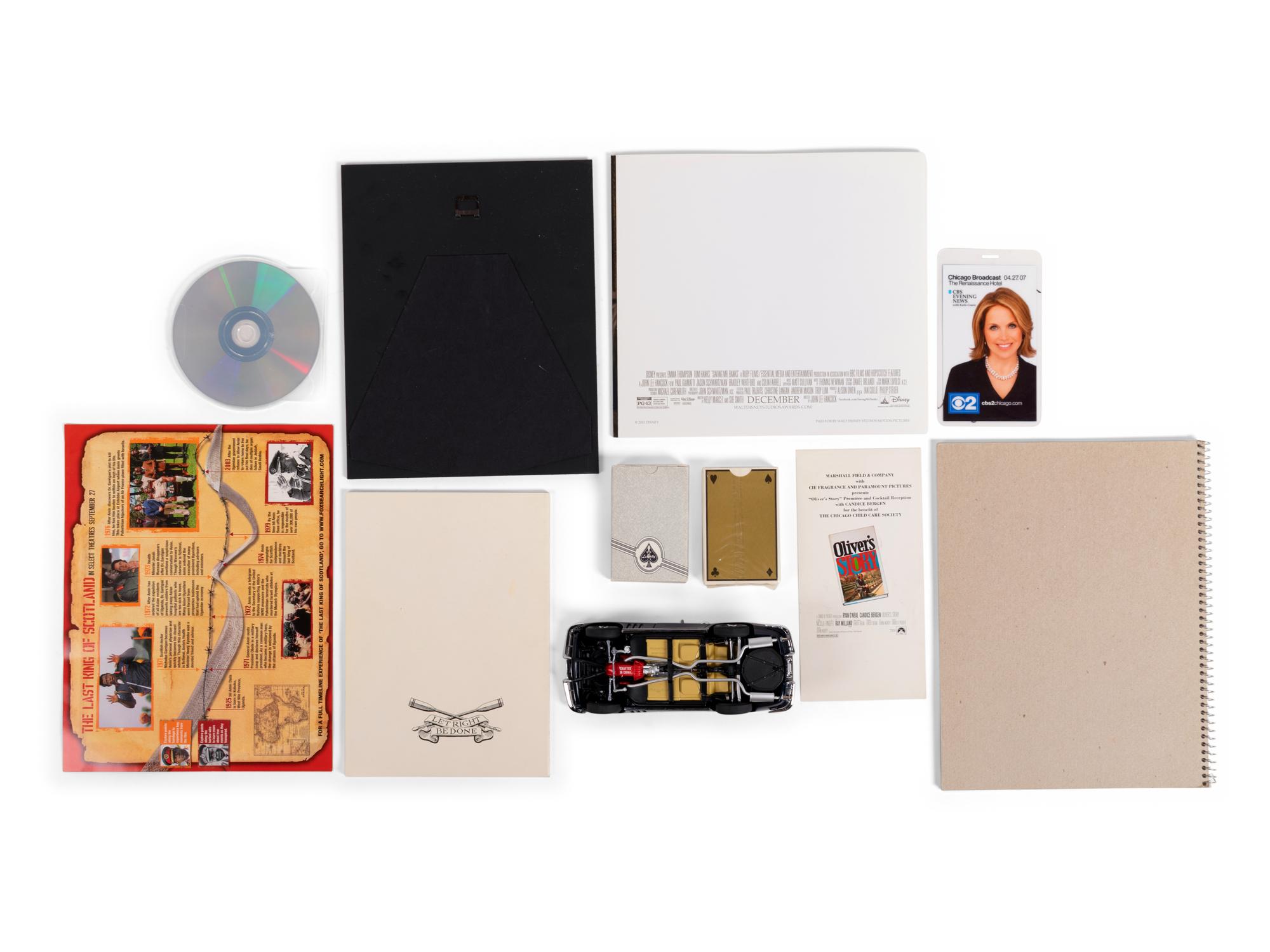 (Film Memorabilia) A group of unusual promotional items from 11 films or tv shows, Comprising: