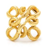 An 18 Karat Yellow Gold Knot Motif Brooch, 31.70 dwts.