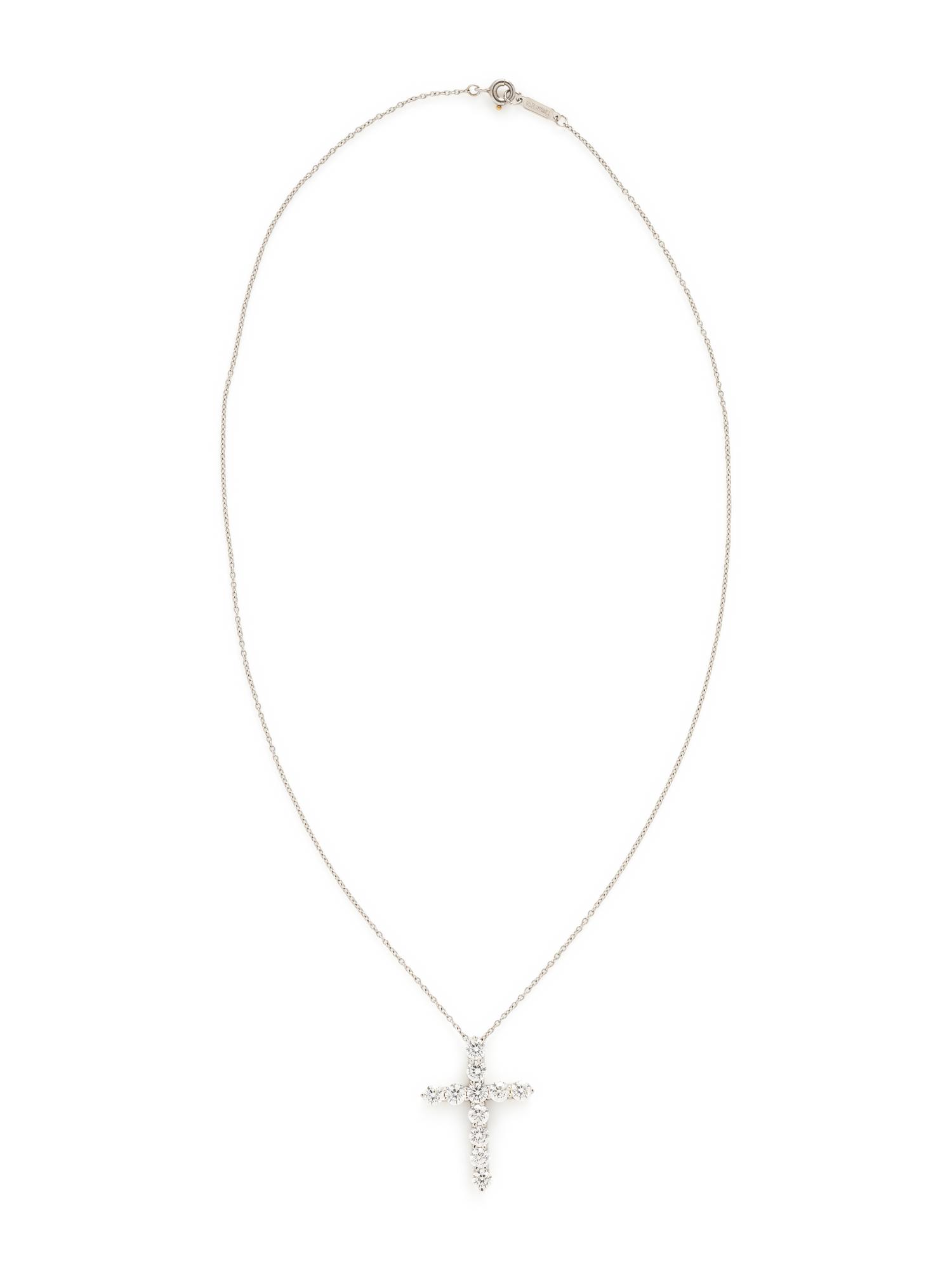 TIFFANY & CO., DIAMOND CROSS PENDANT NECKLACE