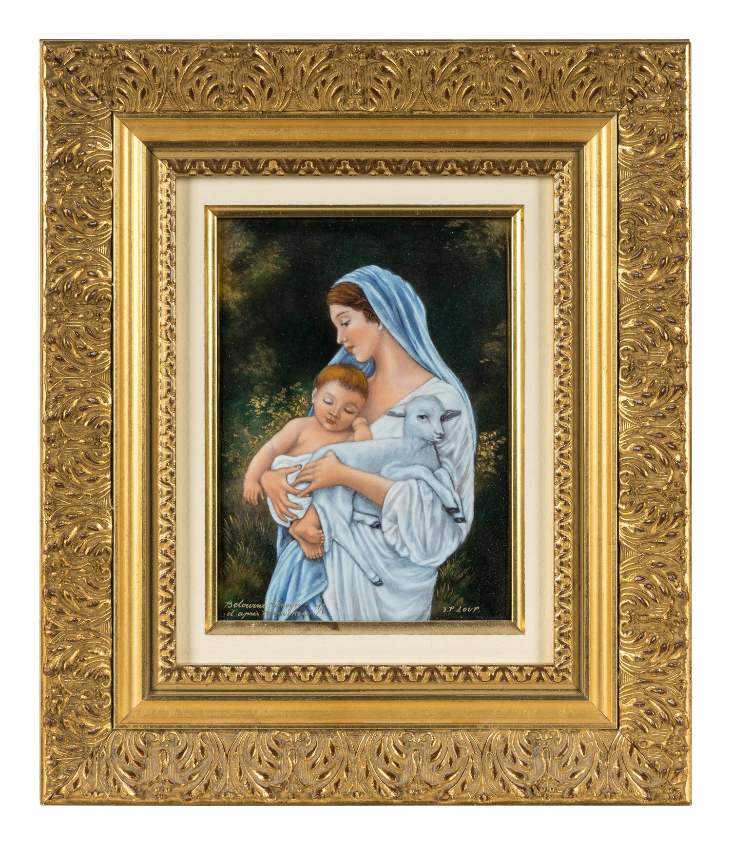 A Limoges Enamel Plaque After Bouguereau
