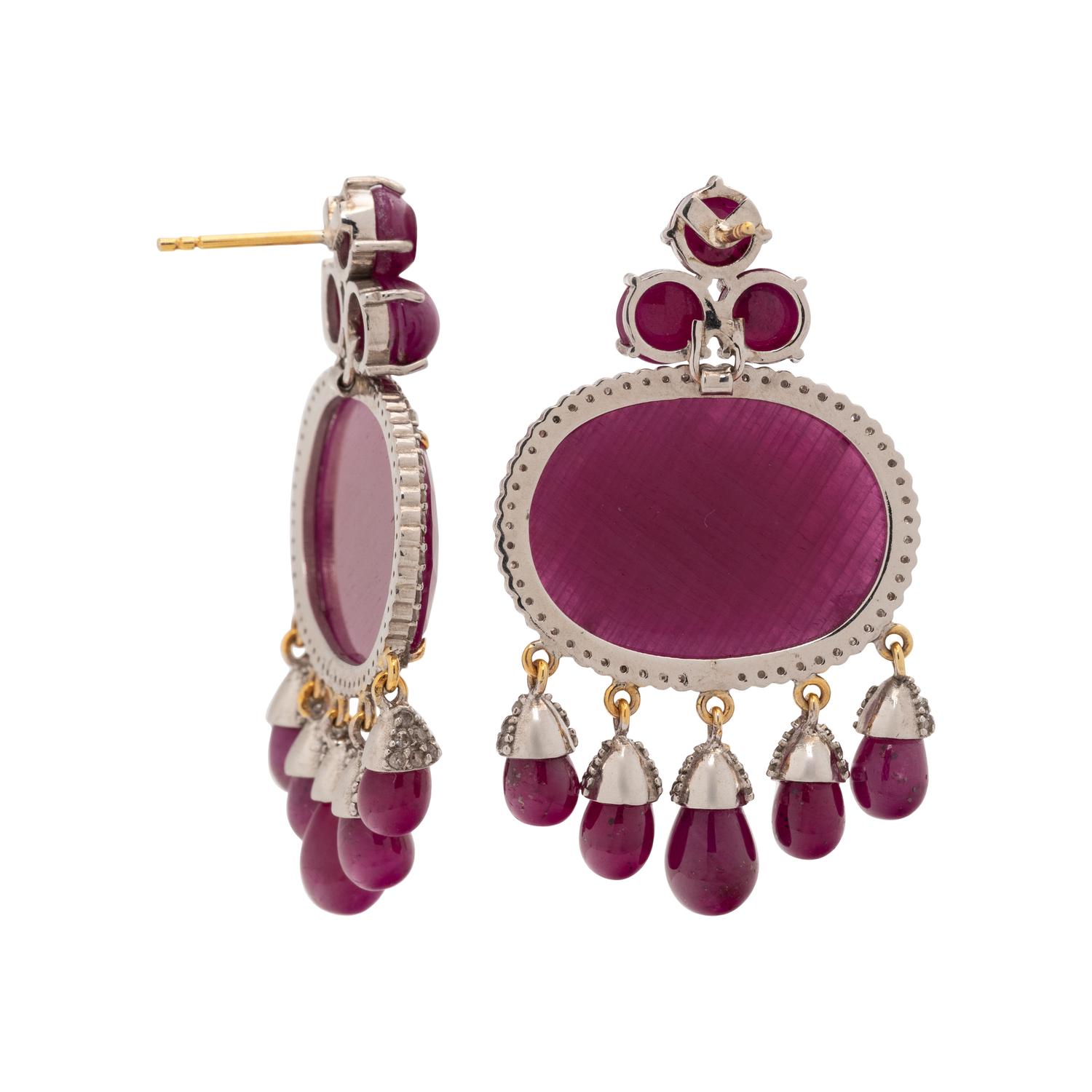 RUBY AND DIAMOND EARRINGS