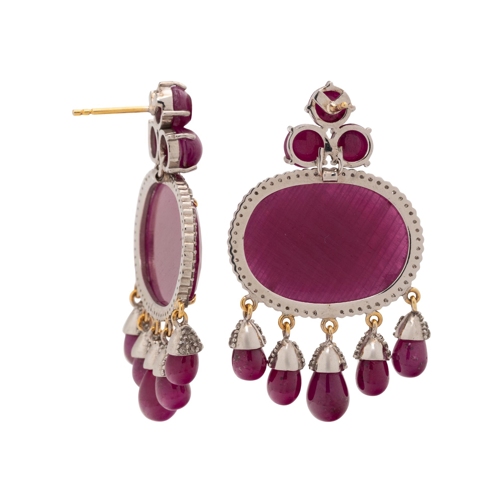 RUBY AND DIAMOND EARRINGS