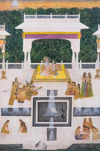 A Color Print of a Mughal Miniature Painting