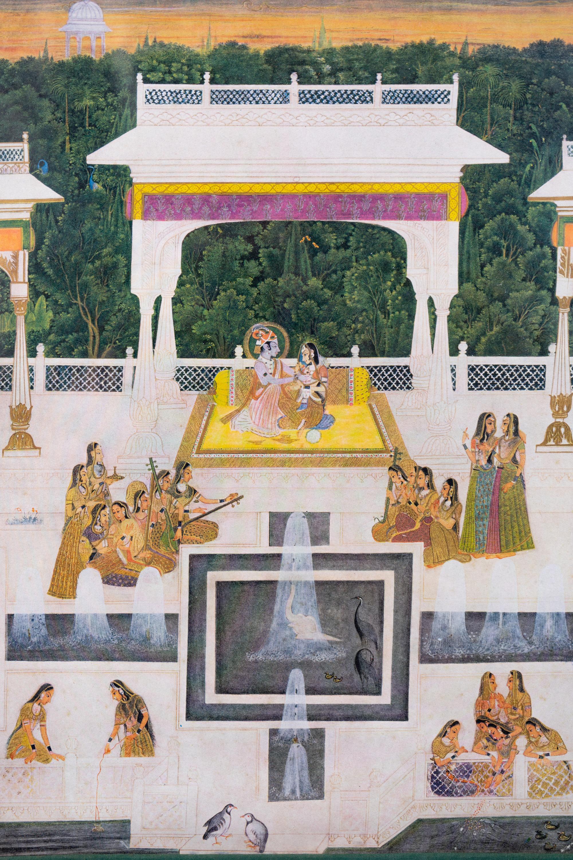 A Color Print of a Mughal Miniature Painting