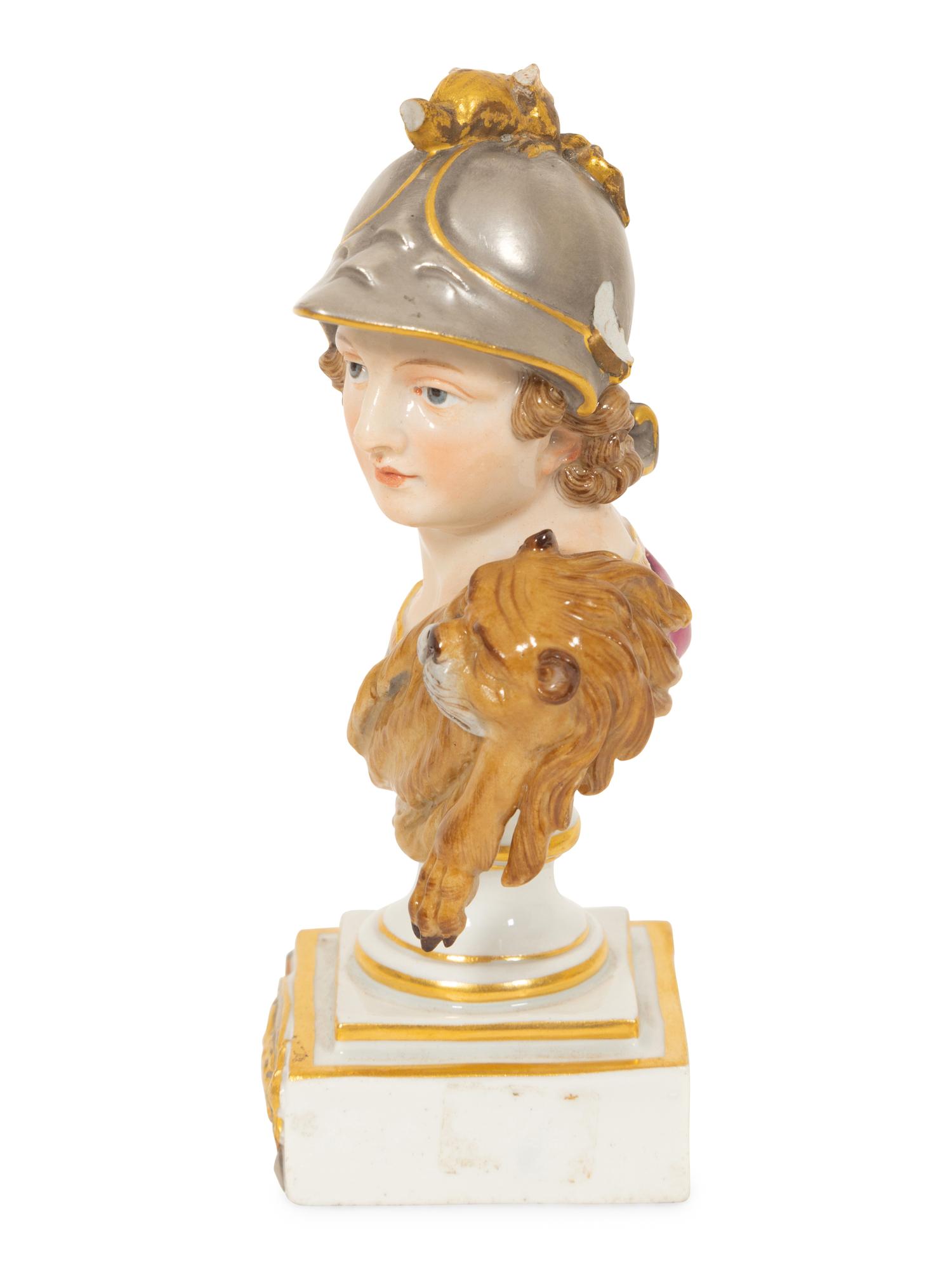 A Meissen Porcelain Bust of Apollo