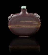 A Chinese Duan Stone Snuff Bottle 19TH CENTURY Height 2 1/8 inches. — 19TH CENTURY