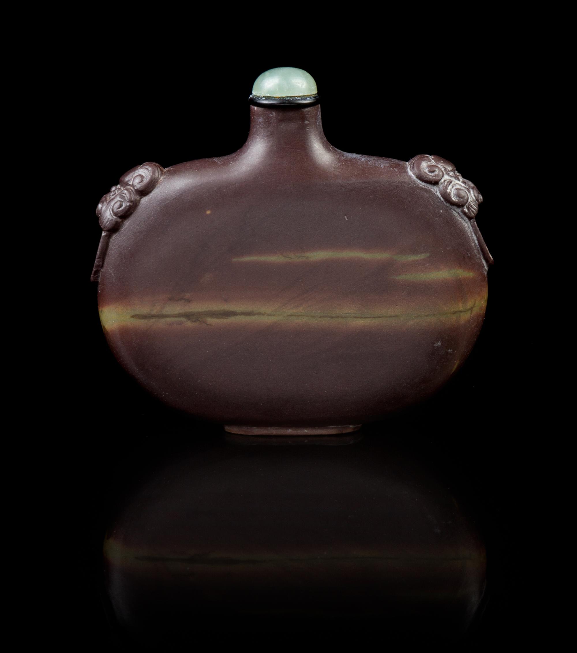 A Chinese Duan Stone Snuff Bottle 19TH CENTURY Height 2 1/8 inches. — 19TH CENTURY