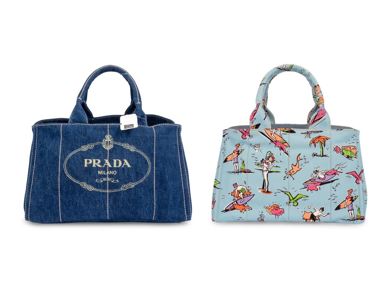 Two Prada Canvas Bags, c. 2010