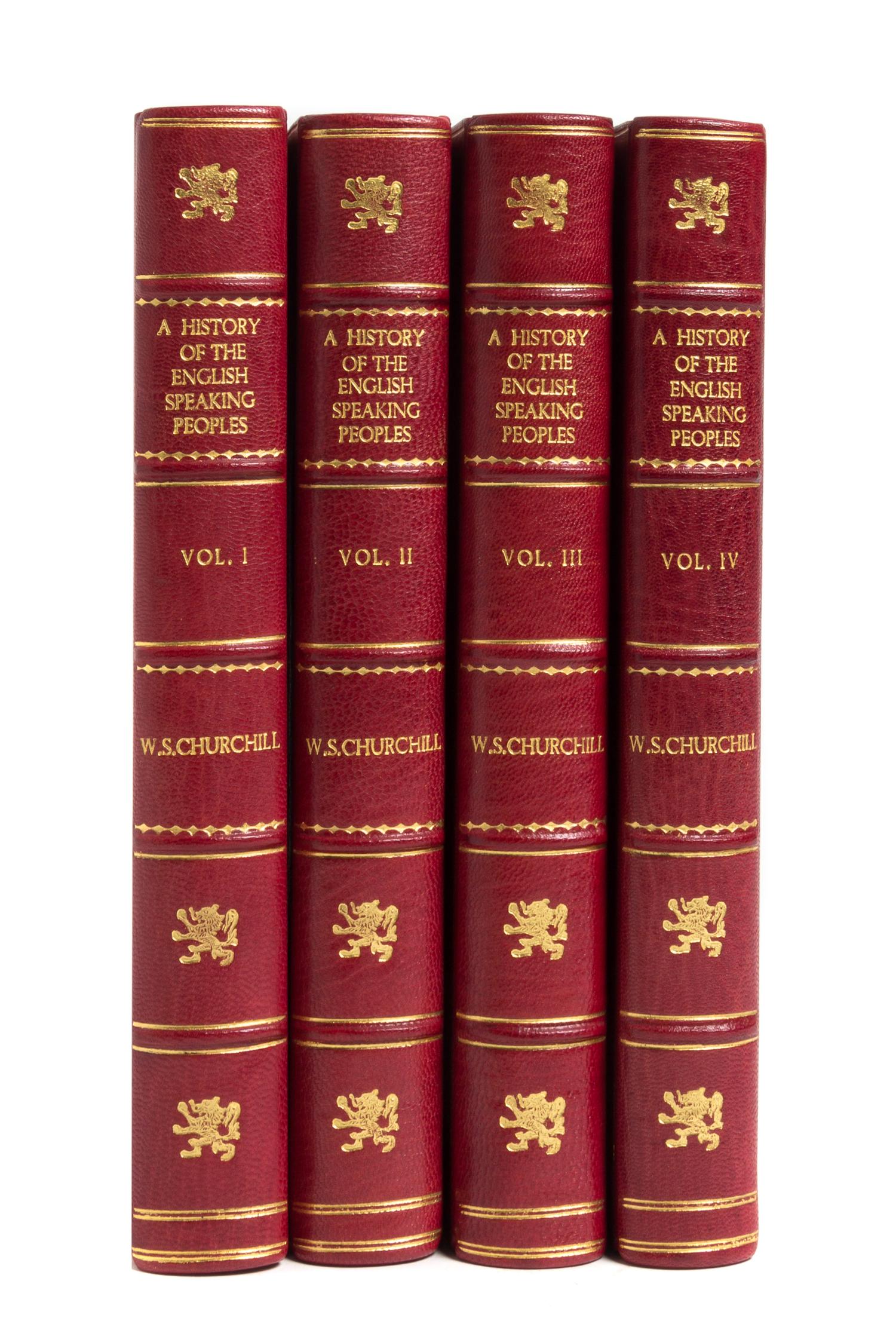 CHURCHILL, WINSTON. The Second World War. London, 1948-1954. Signed [with] A History of the English-Speaking Peoples. L, 1956-58. [10vs