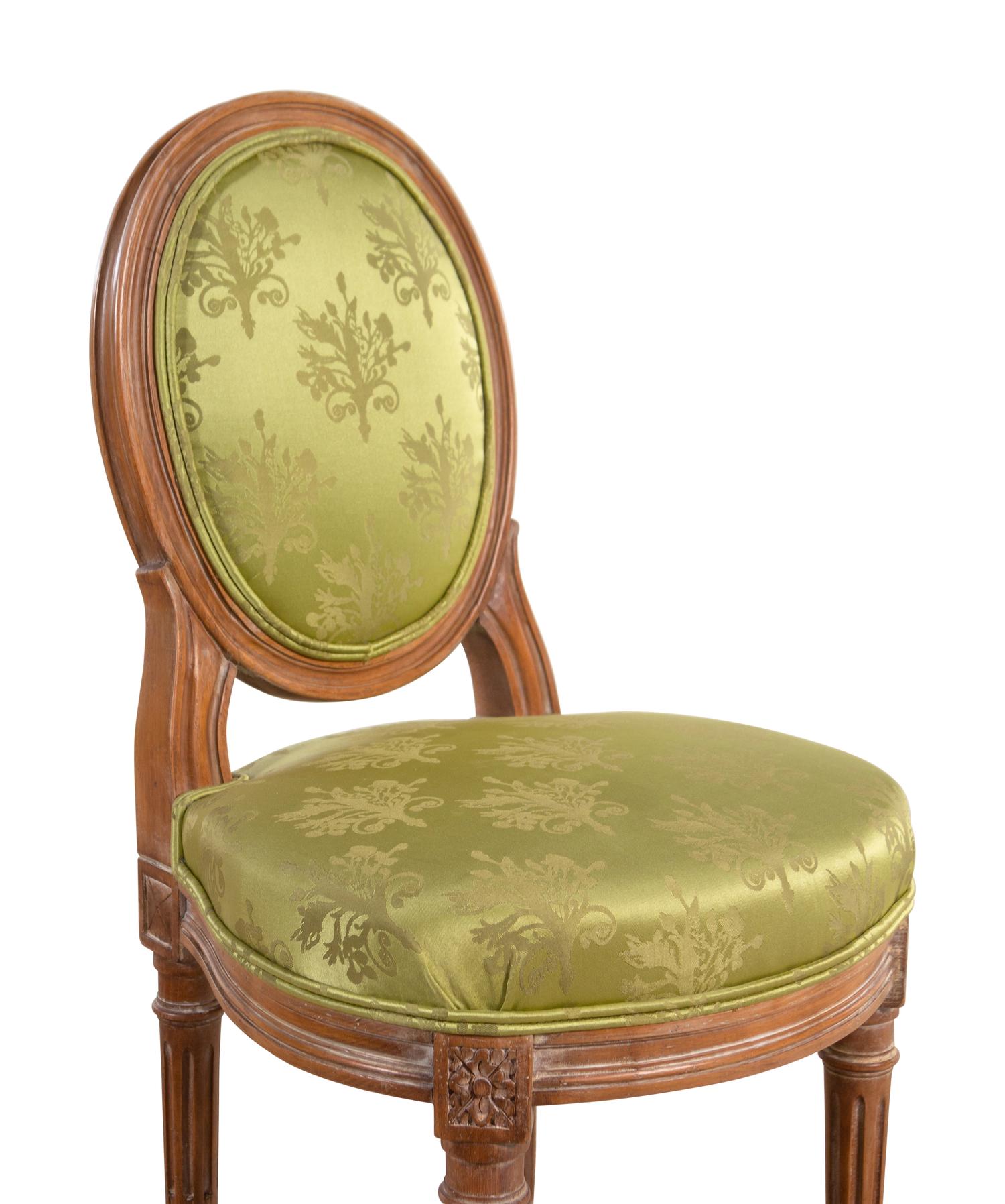 A Pair of Louis XVI Style Slipper Chairs
