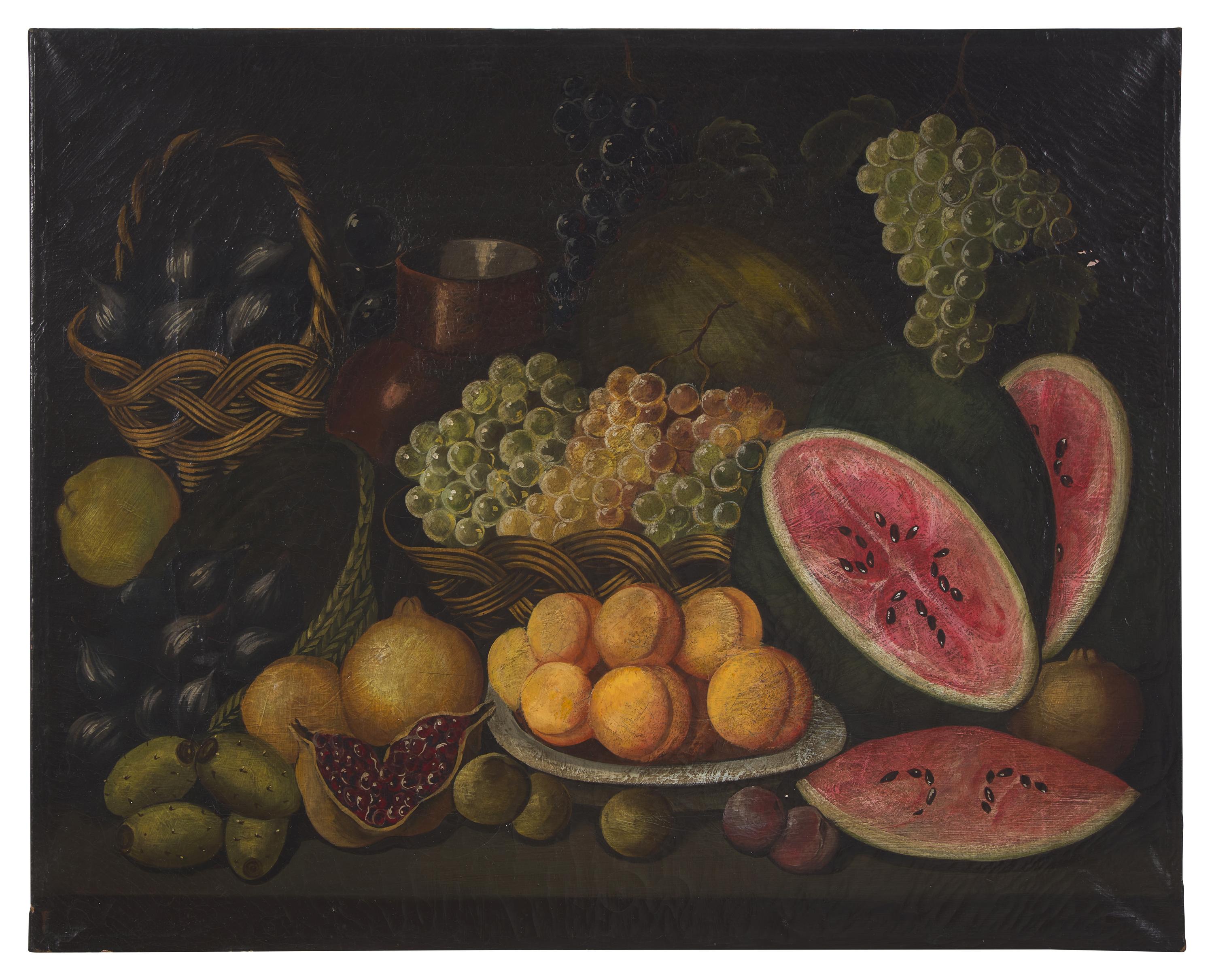 Anglo-American School 19th Century, A Pair of Still Lifes of Fruit