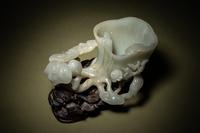 A Celadon Jade ‘ Lingzhi’ Libation Washer