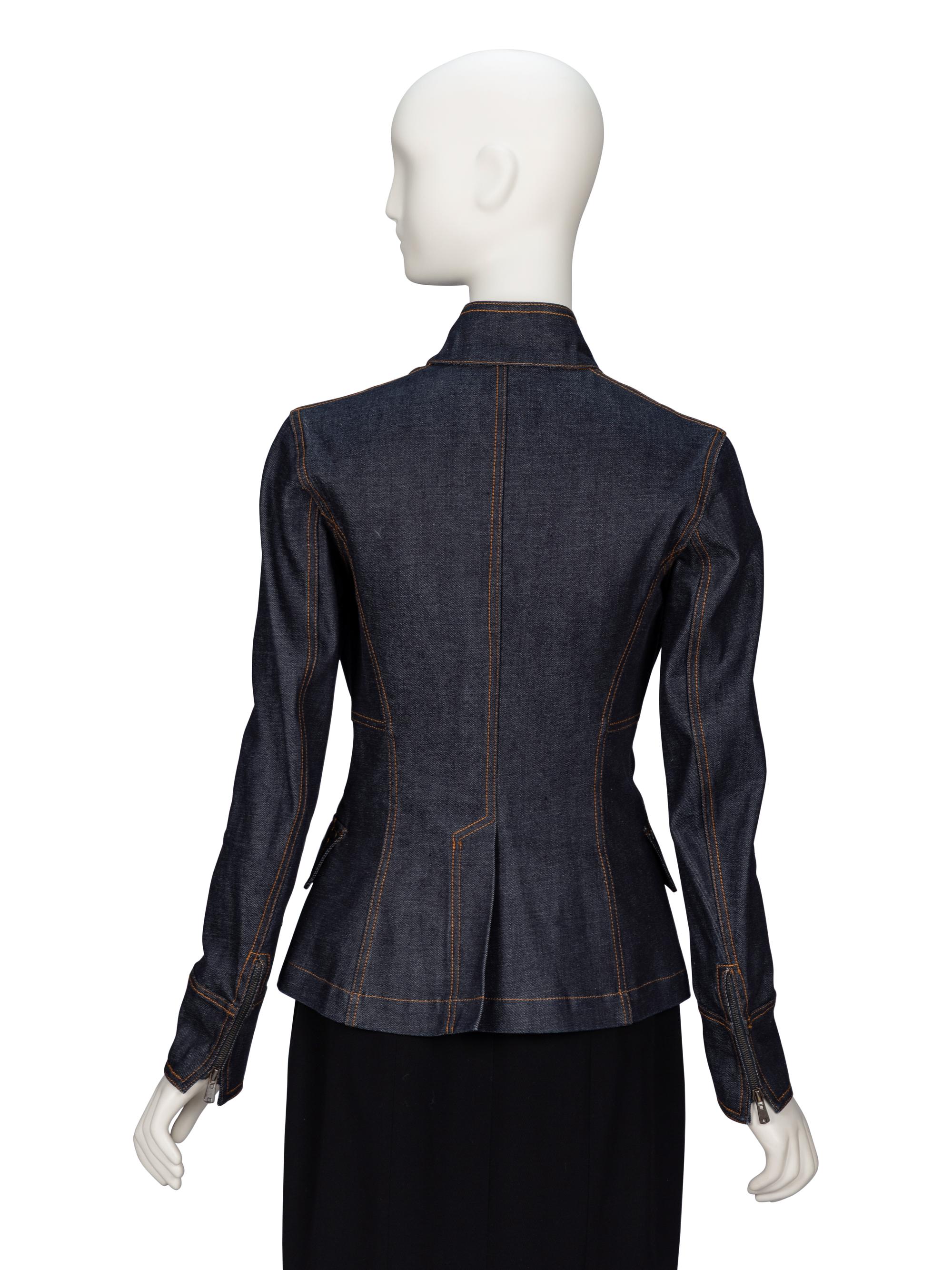 Yves Saint Laurent Rive Gauche, Fitted Denim Jacket