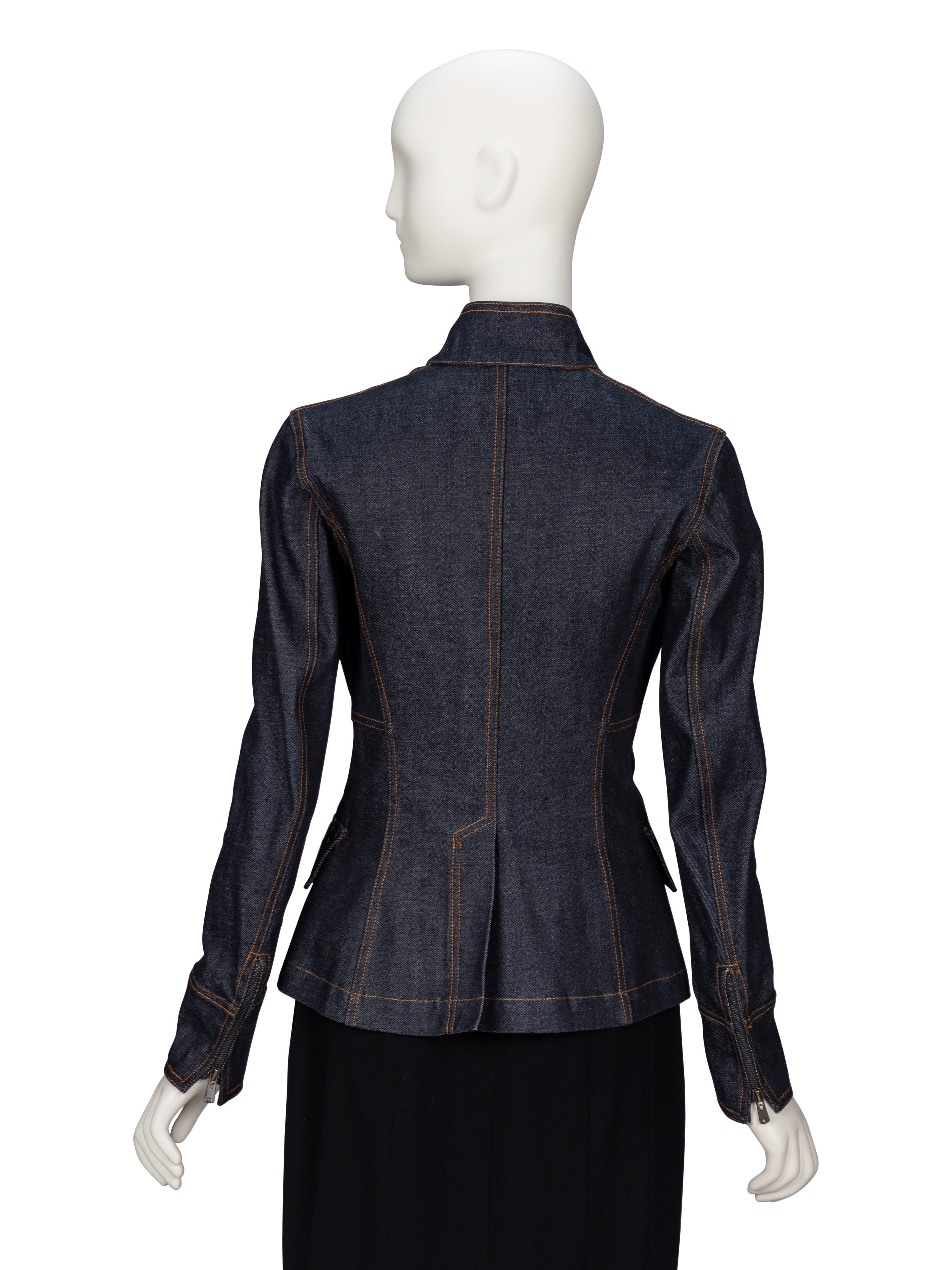 Yves Saint Laurent Rive Gauche, Fitted Denim Jacket