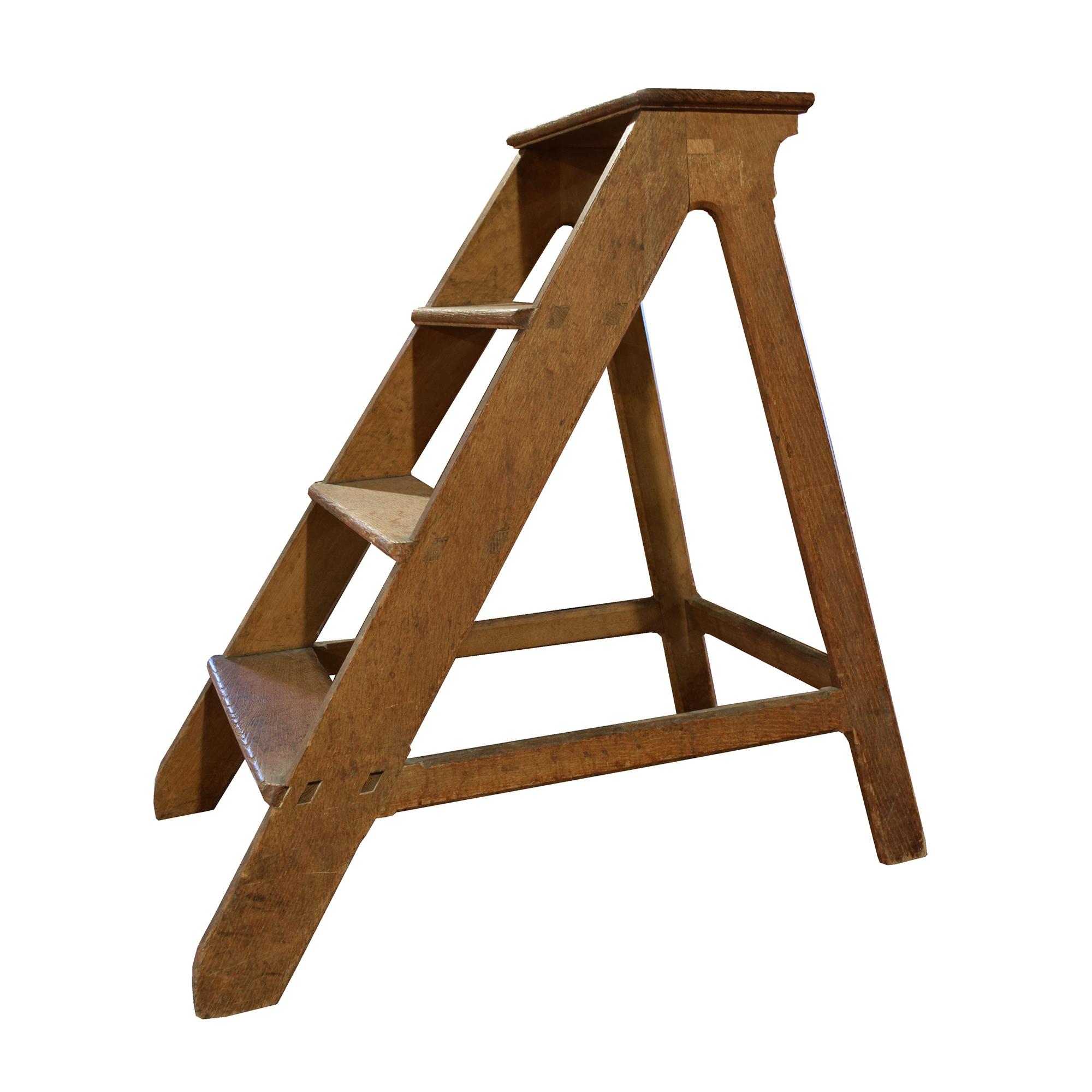 A Library Step Ladder from the National Library of France 19" W x 30" D X 31" H — France