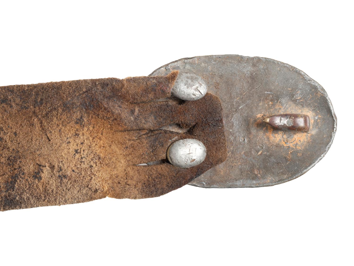 [CIVIL WAR]. Georgia State belt plate. [Chicopee, MA?]: [Emerson Gaylord?], [ca 1850?]. [ With :] Buff leather belt.
