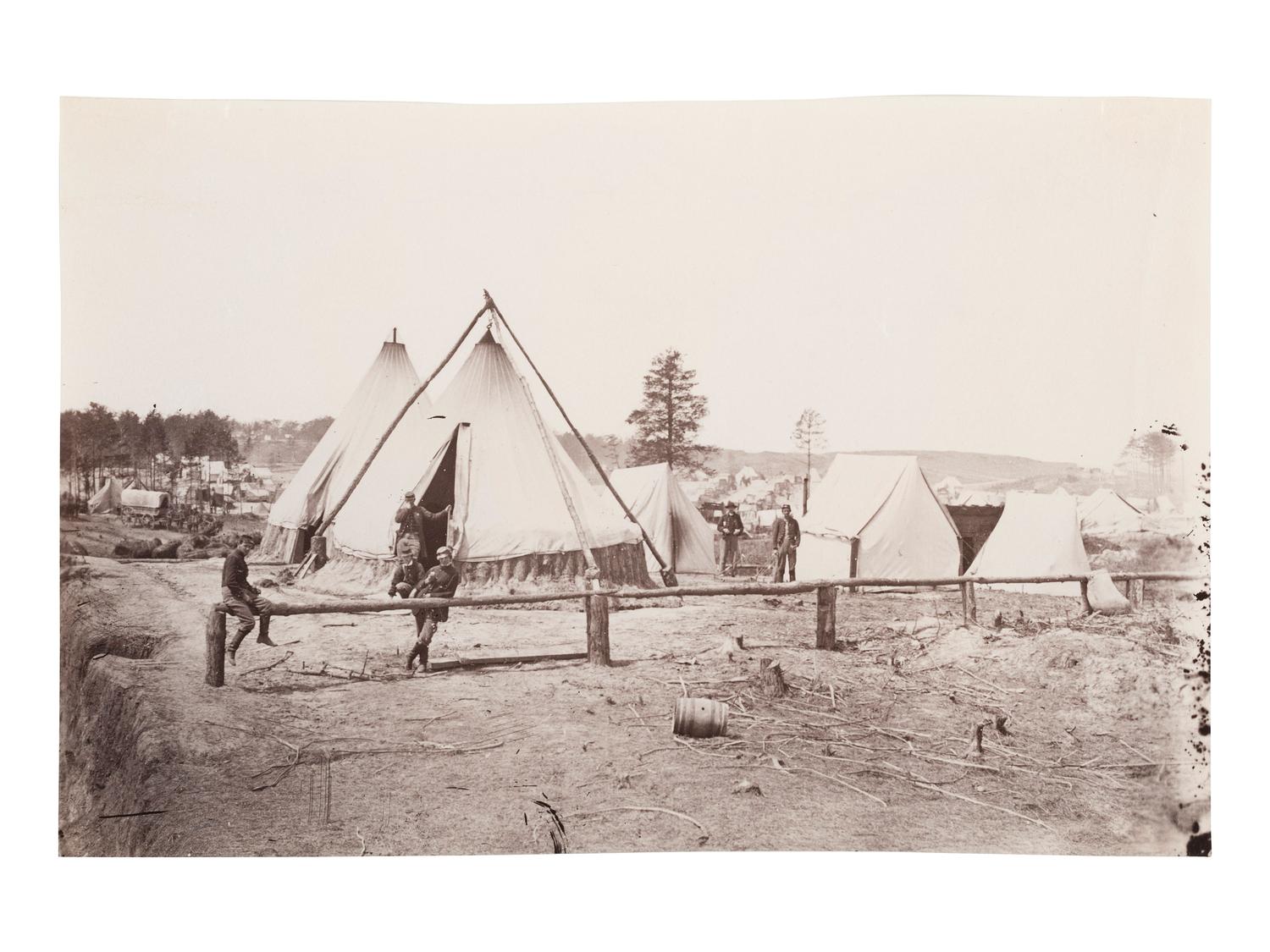 [CIVIL WAR]. Three albumen prints by an unknown photographer.
