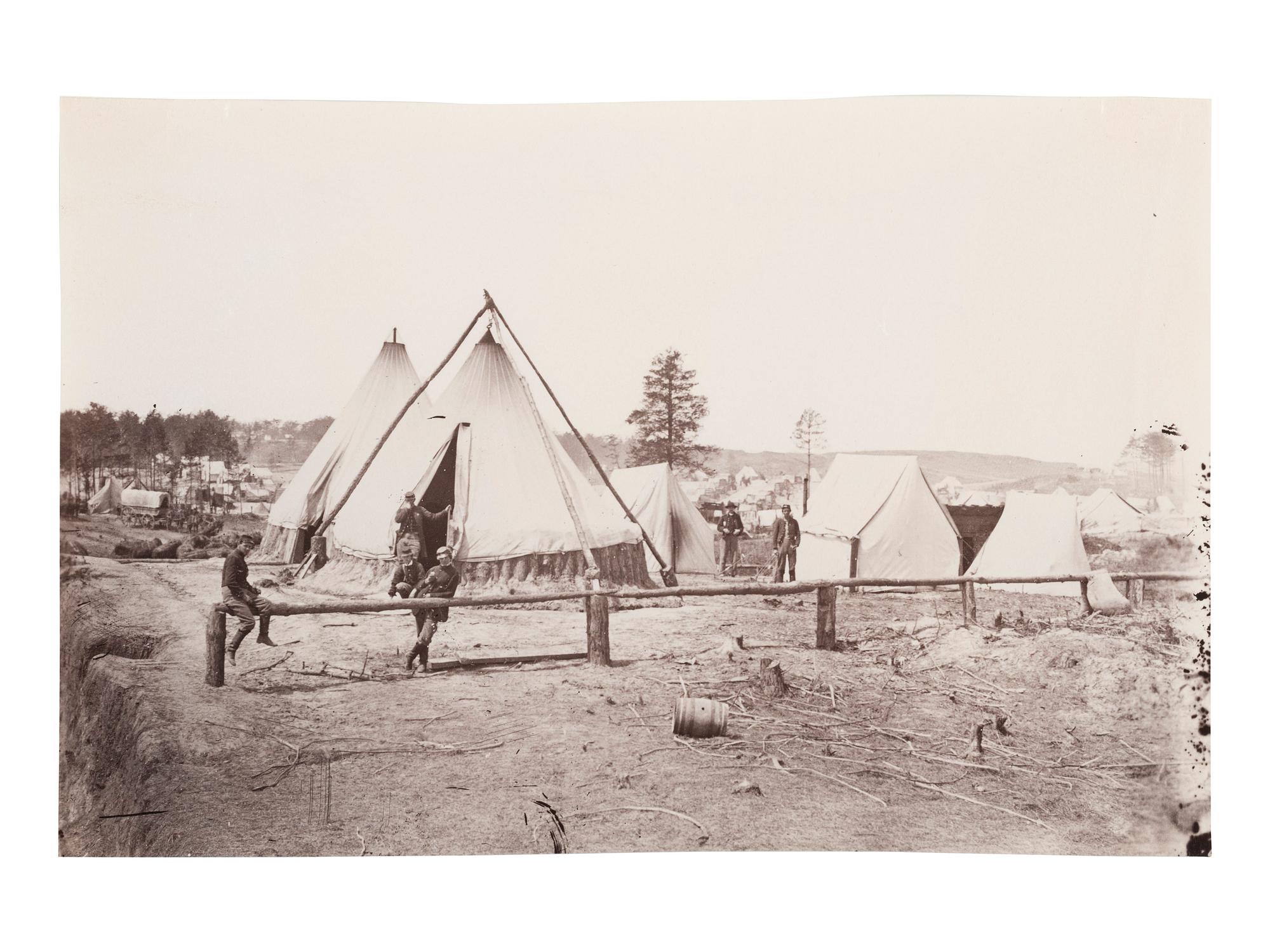 [CIVIL WAR]. Three albumen prints by an unknown photographer.