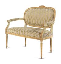 A Louis XVI Style Painted Settee