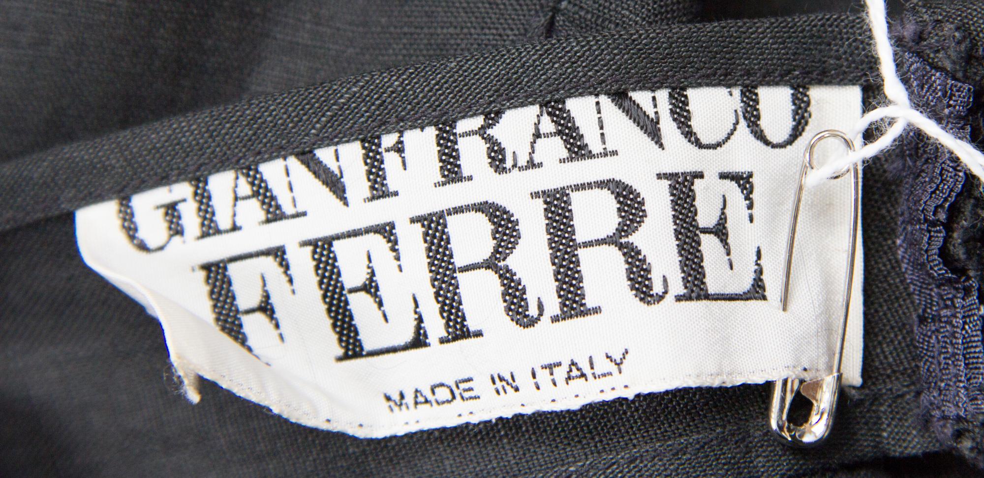 A Gianfranco Ferre Black Linen Dress,