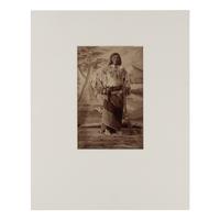 H.B. Calfee (American, 1847-1912) — Studio Portrait of a Double-Armed Native American Leader