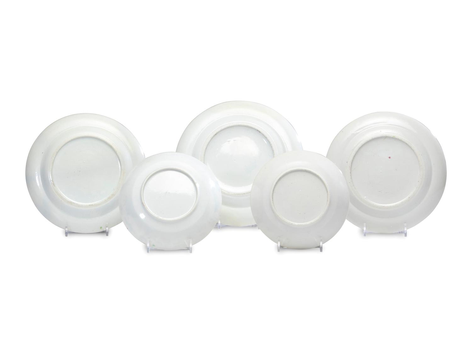 Nine Chinese Export Porcelain Famille Rose and Rose Medallion Articles