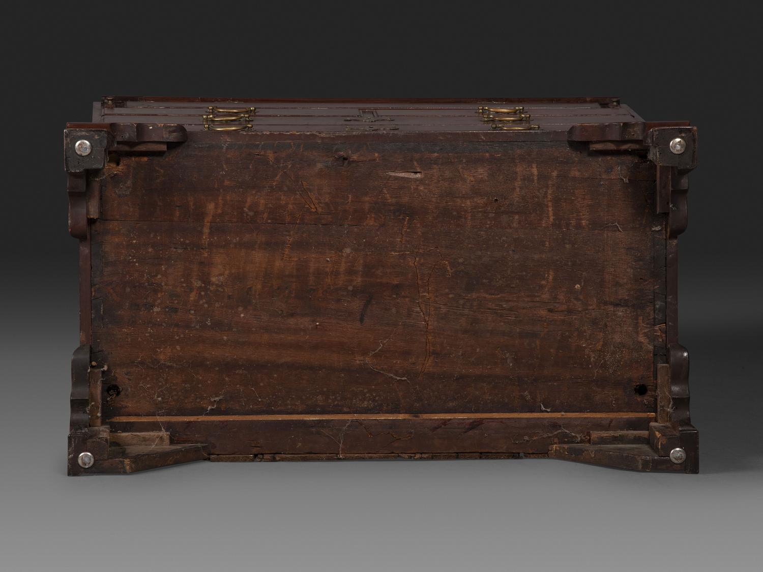 A Chippendale Figured Mahogany Bonnet Top Desk-and-Bookcase