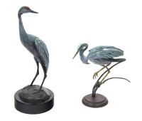 Two Painted Bronze Sculptures Height of taller 9 1/2 inches. — Geoffrey C. Smith, 20th century