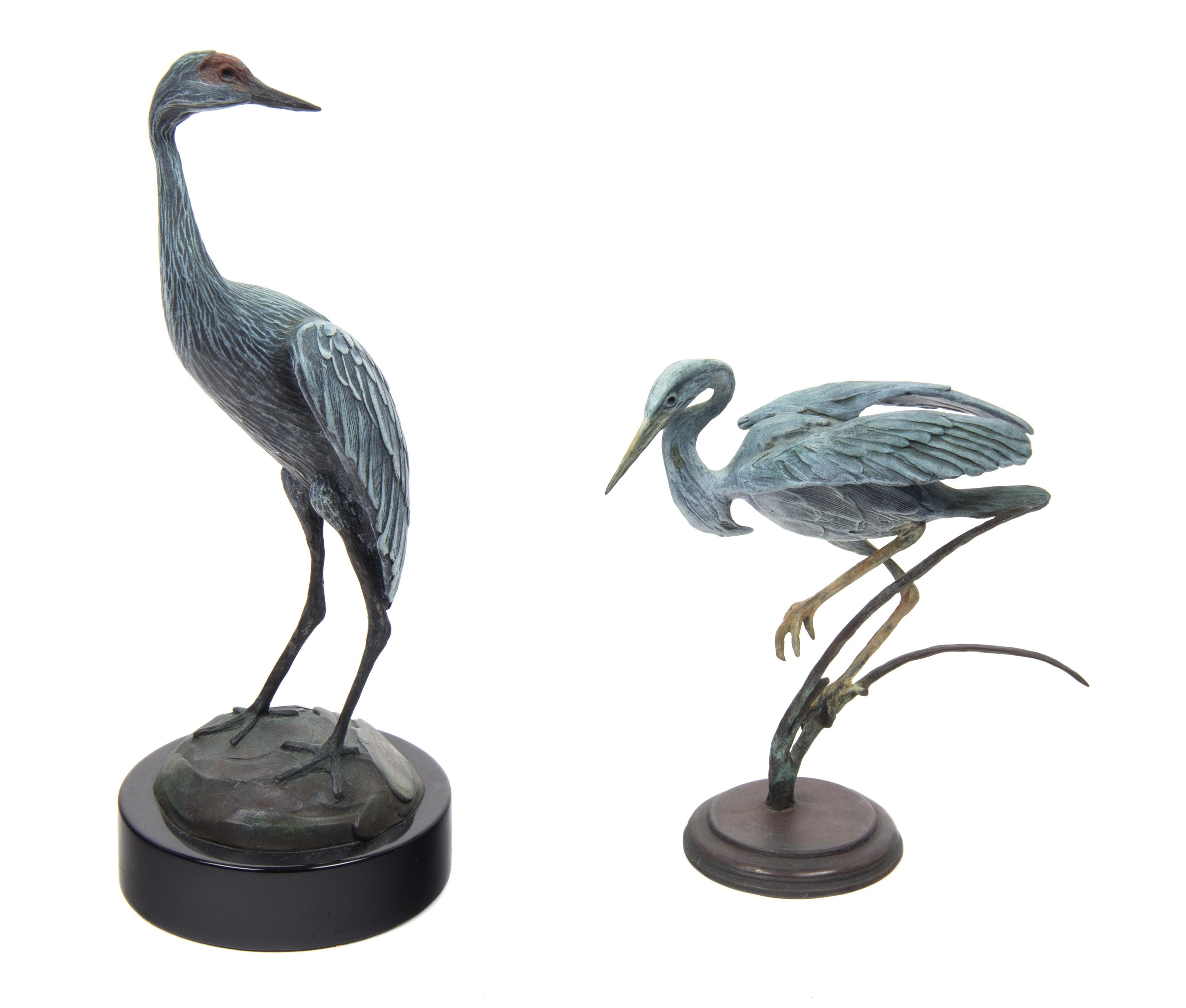 Two Painted Bronze Sculptures Height of taller 9 1/2 inches. — Geoffrey C. Smith, 20th century