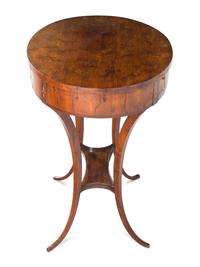 A Biedermeier Burlwood Side Table