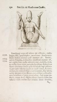 LICETUS, FORTUNIS. De monstrorum natura... Padua, 1634. First illustrated ed. of a work on "monsters" or physical deformities.