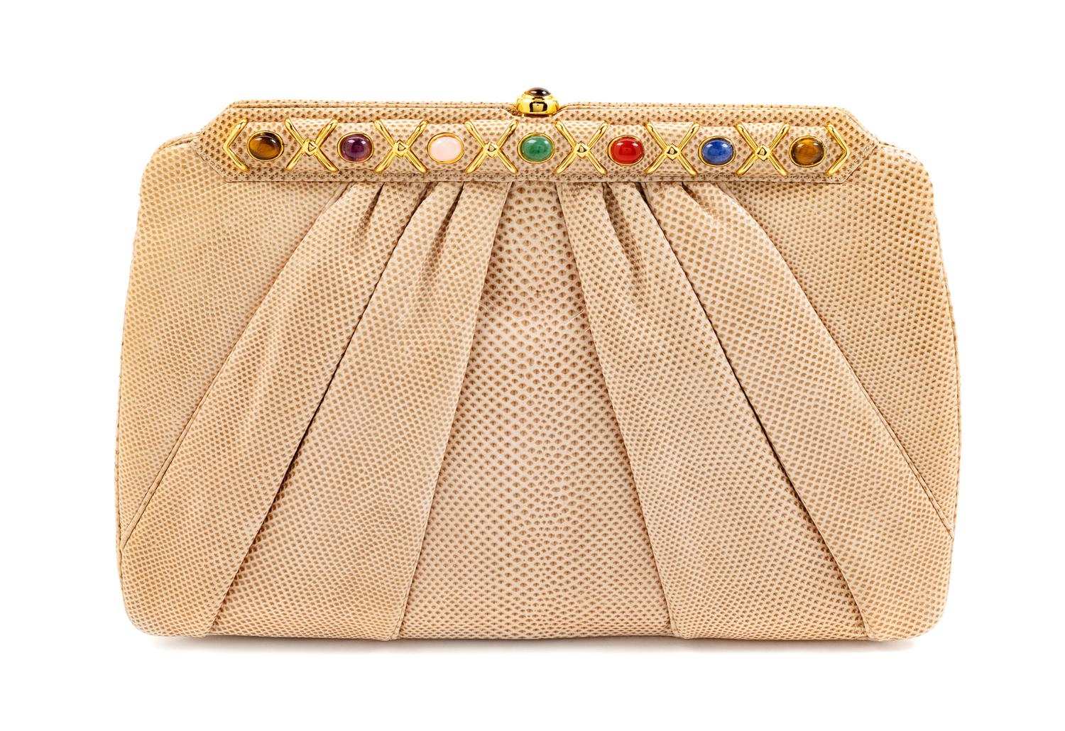 Judith Leiber Skin Multi Stone Envelope Bag,