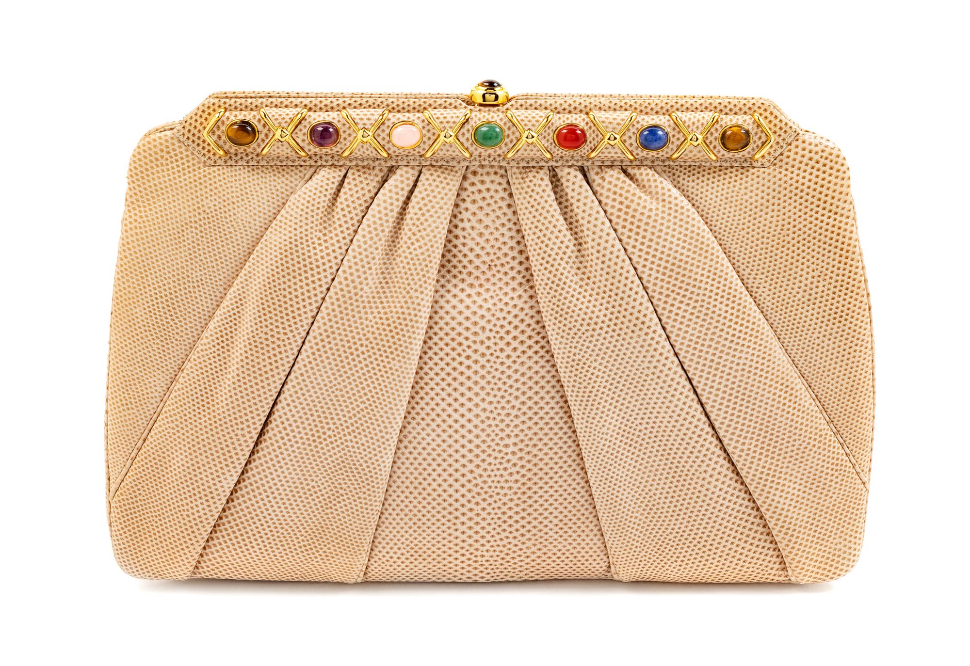 Judith Leiber Skin Multi Stone Envelope Bag,
