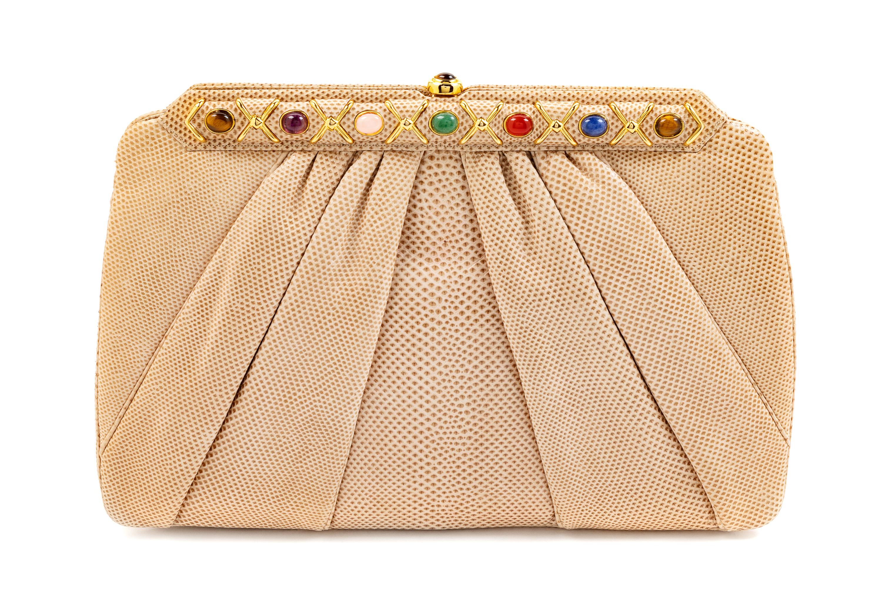 Judith Leiber Skin Multi Stone Envelope Bag,