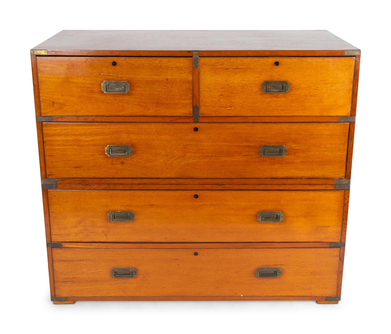 A British Colonial Camphorwood Two-part Campaign Chest — MID 19TH CENTURY