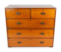 A British Colonial Camphorwood Two-part Campaign Chest — MID 19TH CENTURY