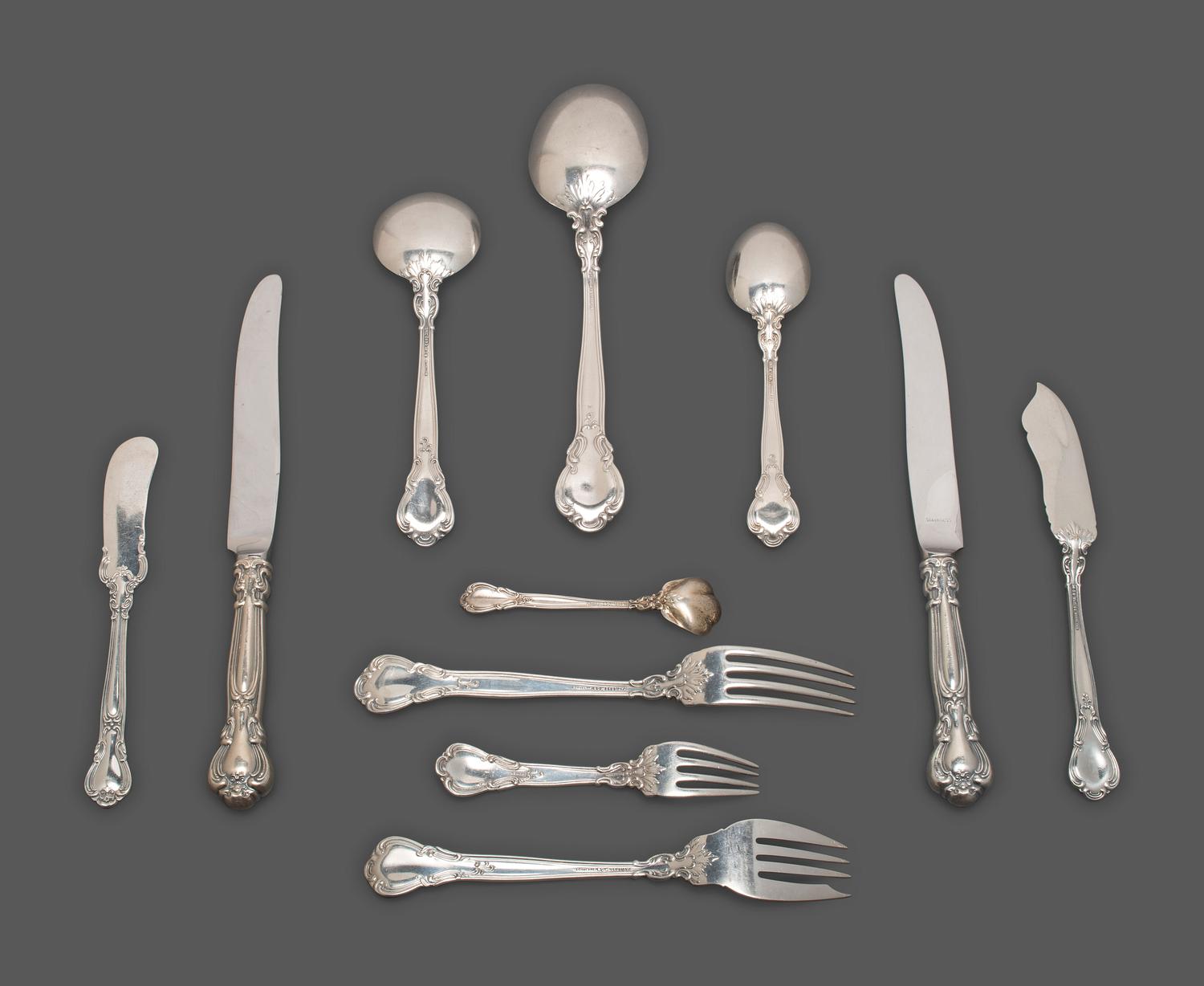 An American Silver Flatware Service