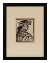 A group of four European engravings depicting Rembrandt, John Calvin, Johann Frederick I, and an unknown sitter