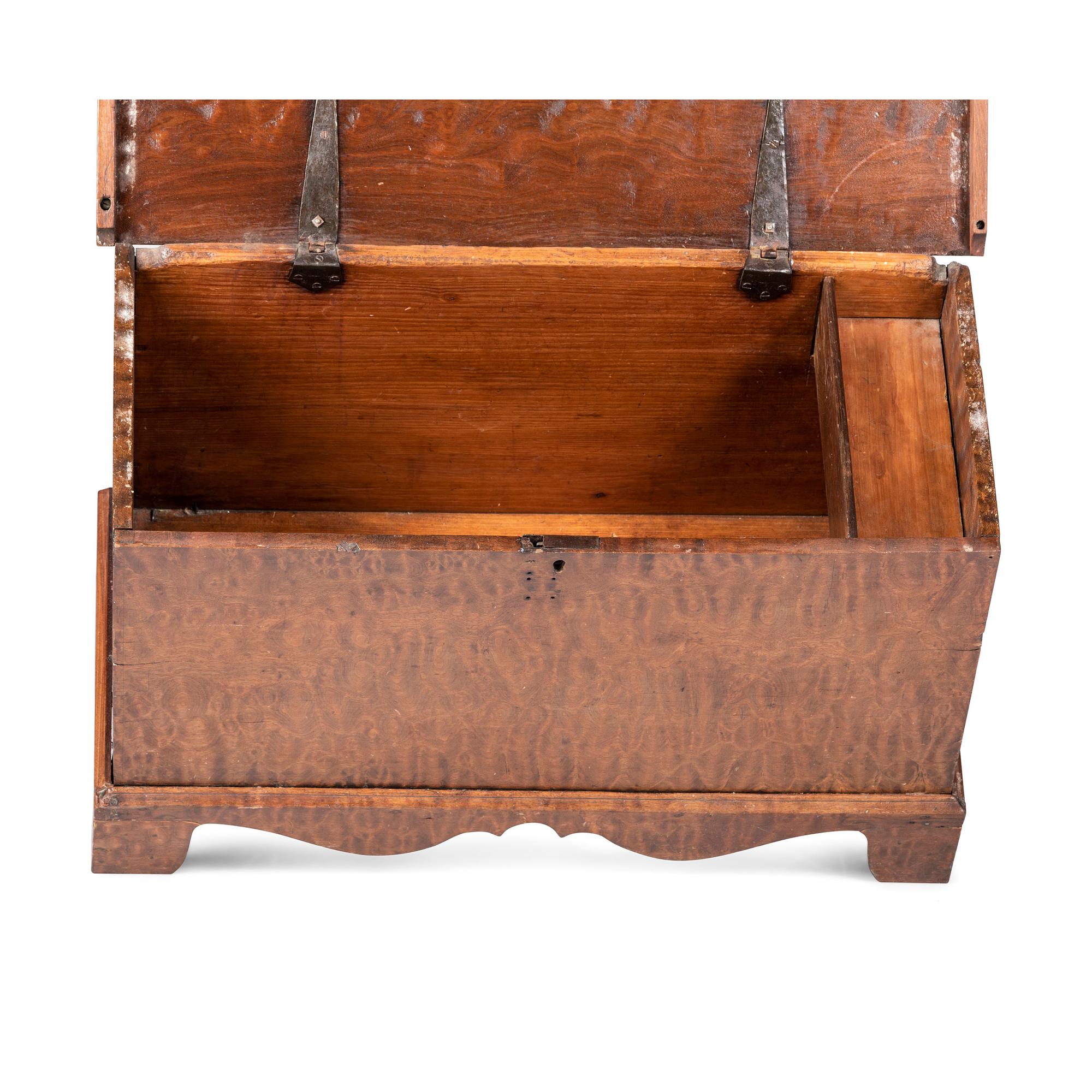 A Chippendale Tiger Maple Blanket Chest