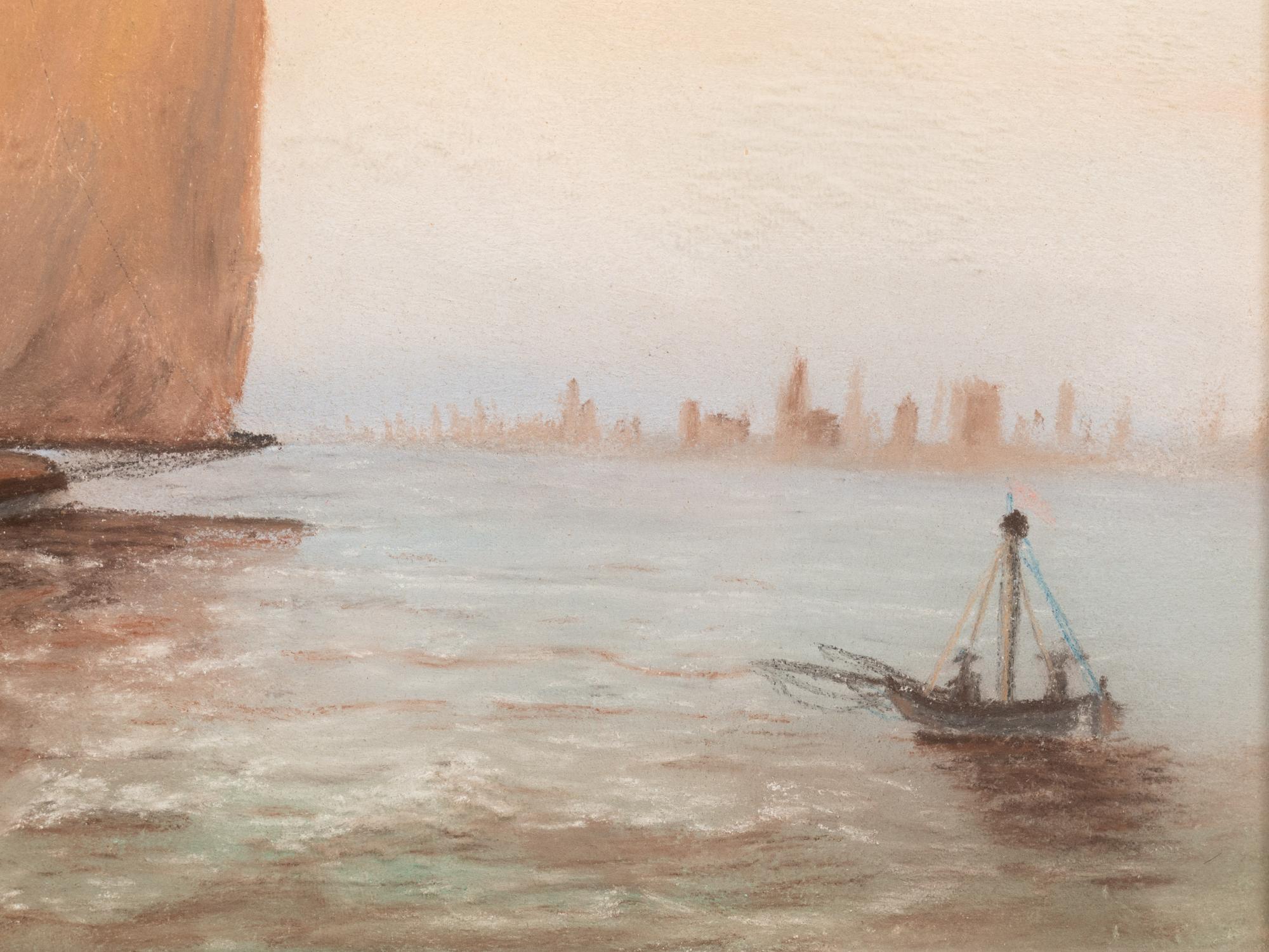 A Pastel Ship Scene