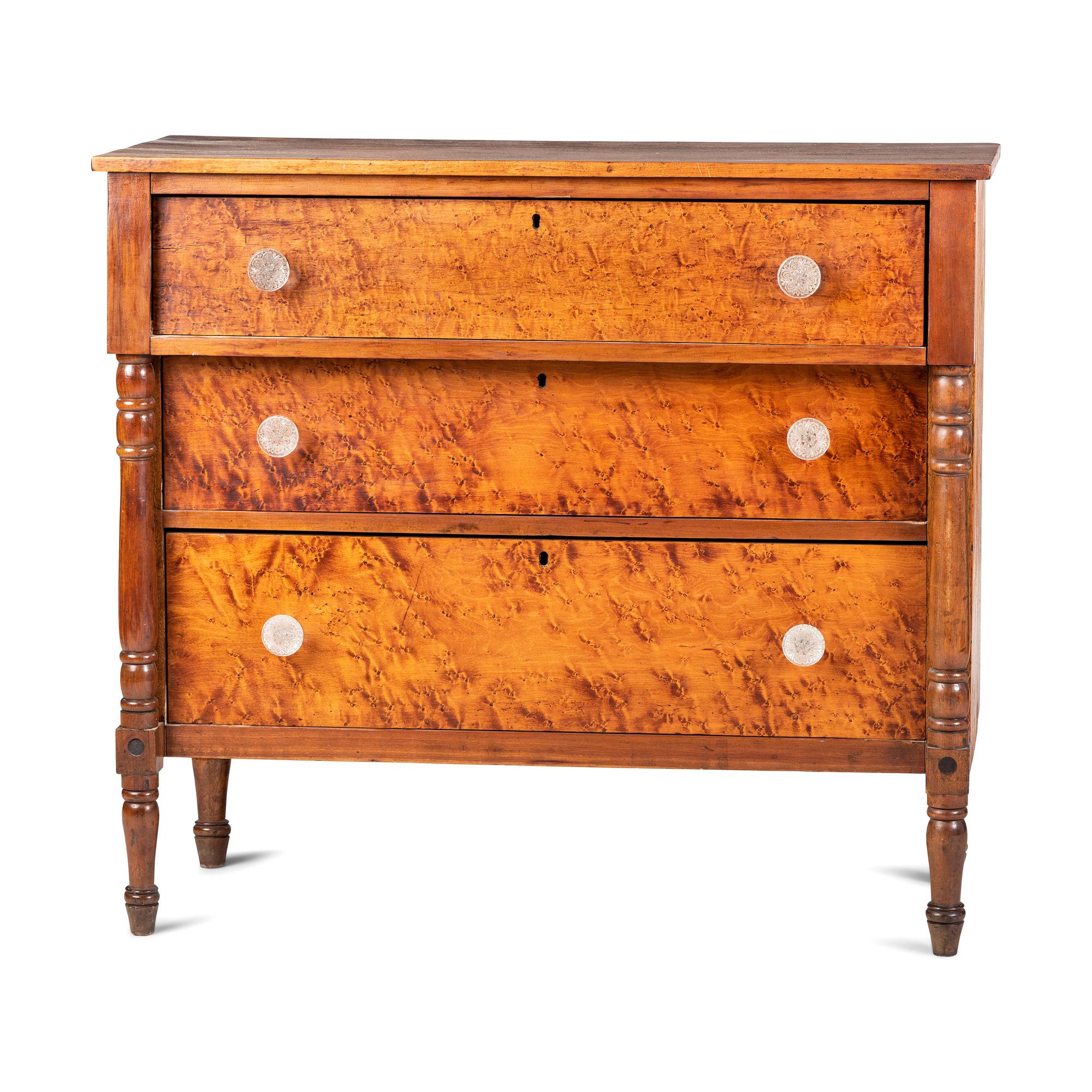 An Early Classical Bird's Eye Maple Chest of Drawers