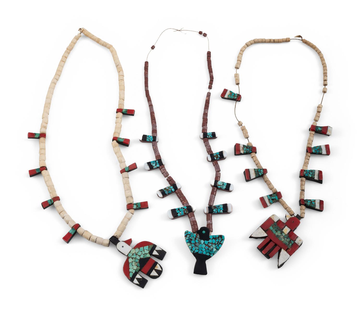Kewa Depression Era Thunderbird Necklaces
