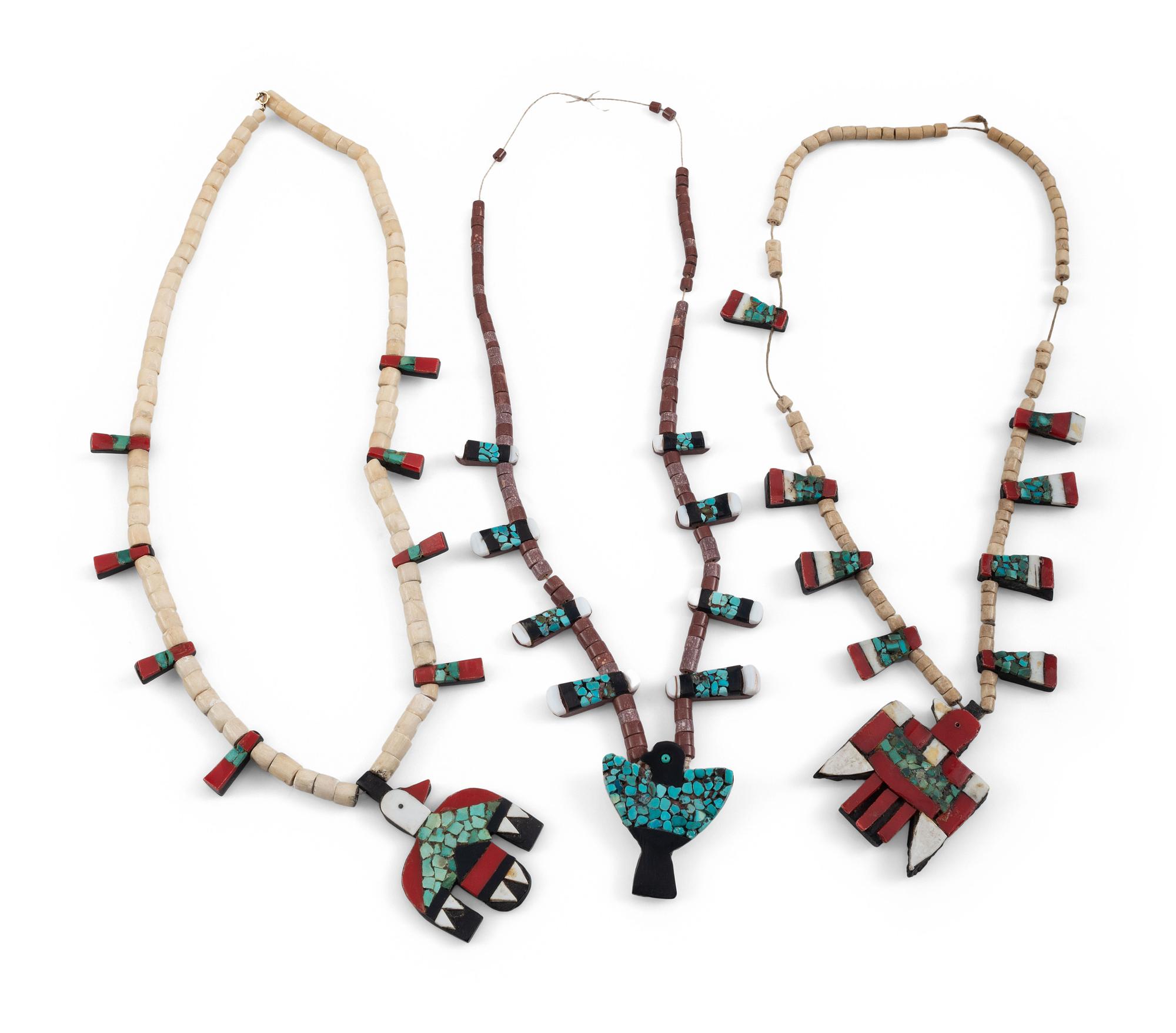Kewa Depression Era Thunderbird Necklaces